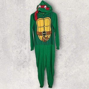 Teenage Mutant Ninja Turtles One Piece Flannel Pyjama Costume Hoodie Raphael M